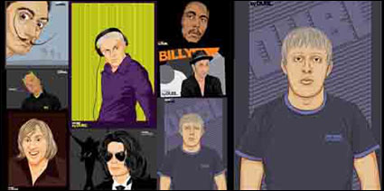 ++ Vecteur portraits de dessin++