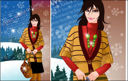 vecteur hiver femme neuf