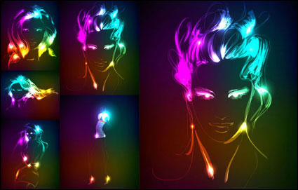 Lumineux beaut de dessin en ligne - Vector