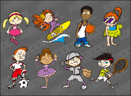 Cartoon Sport caractre matriel vecteur