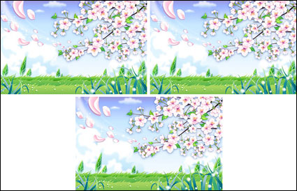 ptales paysage flottant Vecteur