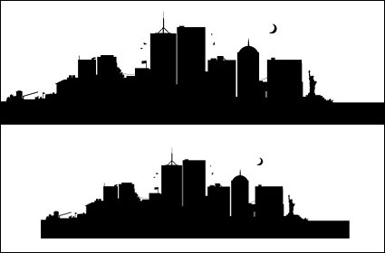 Ville amricaine, New Vector silhouette York