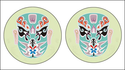 Chinoise traditionnelle masque vectoriel