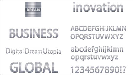 Metal texture des lettres de l