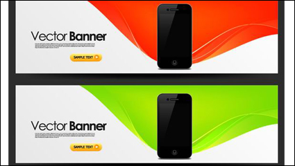 Mobiles de conception tendance bannire matriel vecteur motif de -2