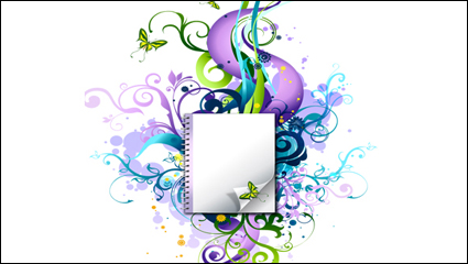 Mode tendance Notepad -3 matriel vecteur