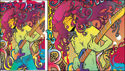 Fantaisie rock star affiches vectoriel