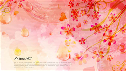 Romantique fond floral design pattern vecteur matriel -5