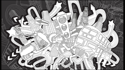 Intensive illustratrice de mode matriel vecteur -1