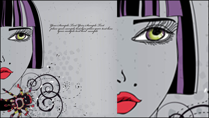 Dessins  la main Belle illustration mode 02 - matriel vecteur