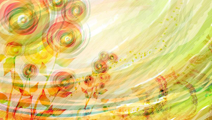 Romantique floral design pattern vecteur de fond matriels -2