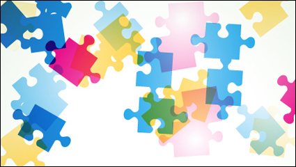 Colorful documentation puzzle de vecteur -4