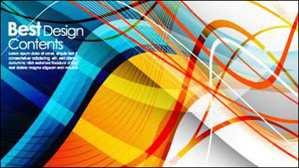 Colorful Vector fond ray -4