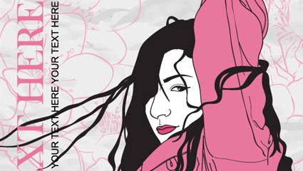 Mode beaut Cartoon 03 - vecteur