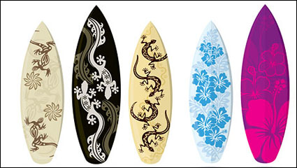 Vecteur matriel de planche de surf motif