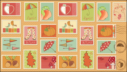 Illustrations de bande dessine de timbres 04 - vecteur