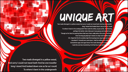 Dazzling vecteur rouge ombrage mosaïque modle