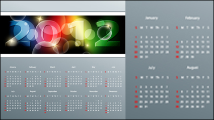 Calendrier 2012 03 - vecteur
