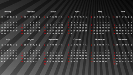 Calendrier 2012 02 - vecteur