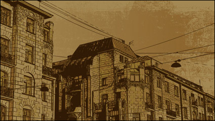 Exquisite architecture europenne peinture dcorative 04 - vecteur