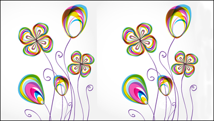 Colorful motif de fond de fleurs - vecteur