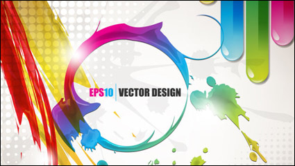 Fond splash de couleur de peinture 03 - vecteur