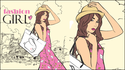 Mode beaut Cartoon 04 - vecteur