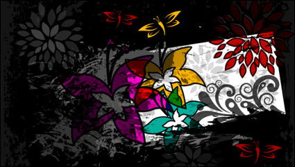 Couleur abstraite papillon modle 01 - vecteur