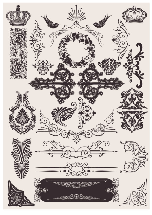 Exquise fond motif dcoratif 03 - matriel vecteur