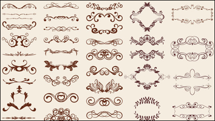 Motif de dentelle de style europen 02 - matriel vecteur