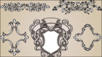 Motif de dentelle de style europen 01 - Vector