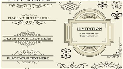 Bordure en dentelle de style europen 01 - Vector