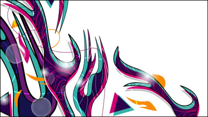 Motifs de lignes joliment colores 02 - vecteur
