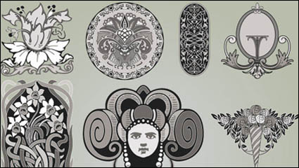 Coins dlicat motif 03 - vecteur