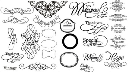 Bordure en dentelle de style europen 01 - vecteur