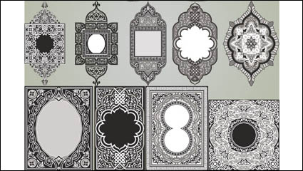 Coins dlicat motif - vecteur