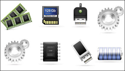 Computer thme accessoires vecteur matriel icône