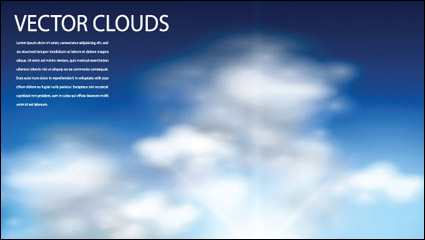 Bleu ciel et les nuages ​​vecteur