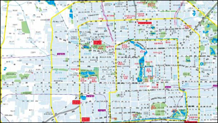 La ville de Beijing carte vectorielle