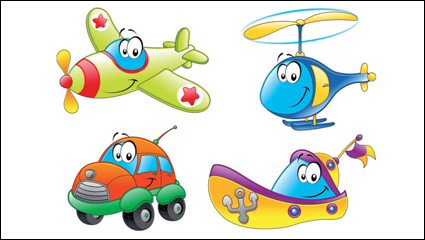 Caricature des moyens de transport 01 - vecteur