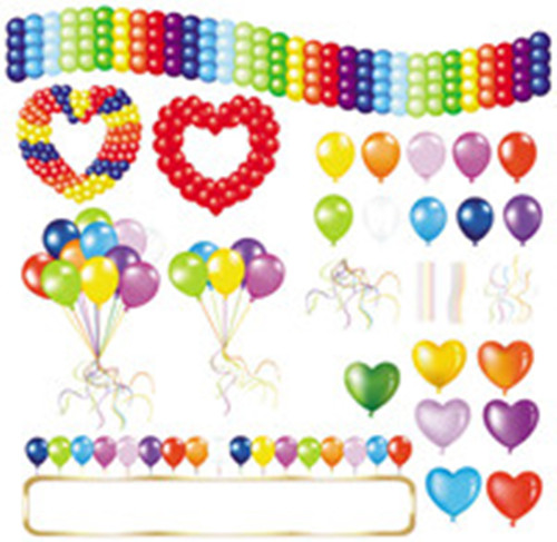 Magnifiquement ballons colors 05 - matriel vecteur