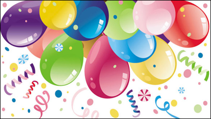 Magnifiquement ballons colors 02 - vecteur