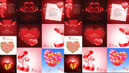10 admirablement conçu en forme de coeur vecteur matriel thme