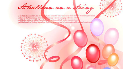 Colorful ruban festif ballon feux d