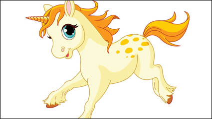 Poney mignon de bande dessine 02 - matriel vecteur