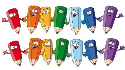 Crayons de dessin anim 02 - matriel vecteur