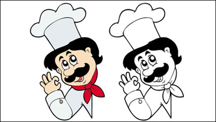 Personnages de dessins anims de chef 06 - vecteur