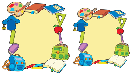 Fournitures scolaires Cartoon 05 - vecteur