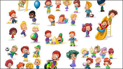 Matriel vecteur Cartoon enfants