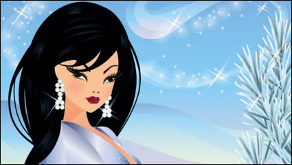 Four Seasons 01 Cartoon Beaut - matriel vecteur